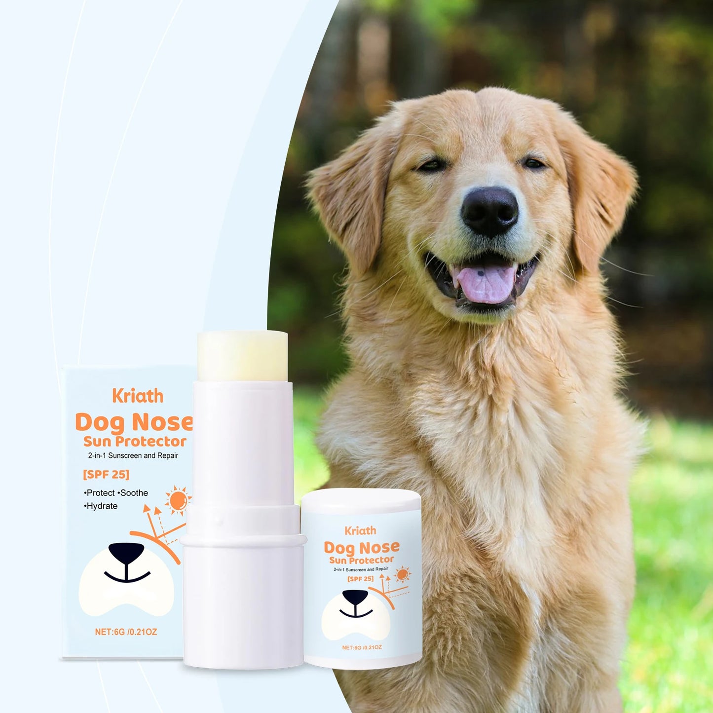 Kriath Dog Nose Protection Cream Gentle Care with Shea Butter & Vitamin E UV Shield for Pet Outdoor
