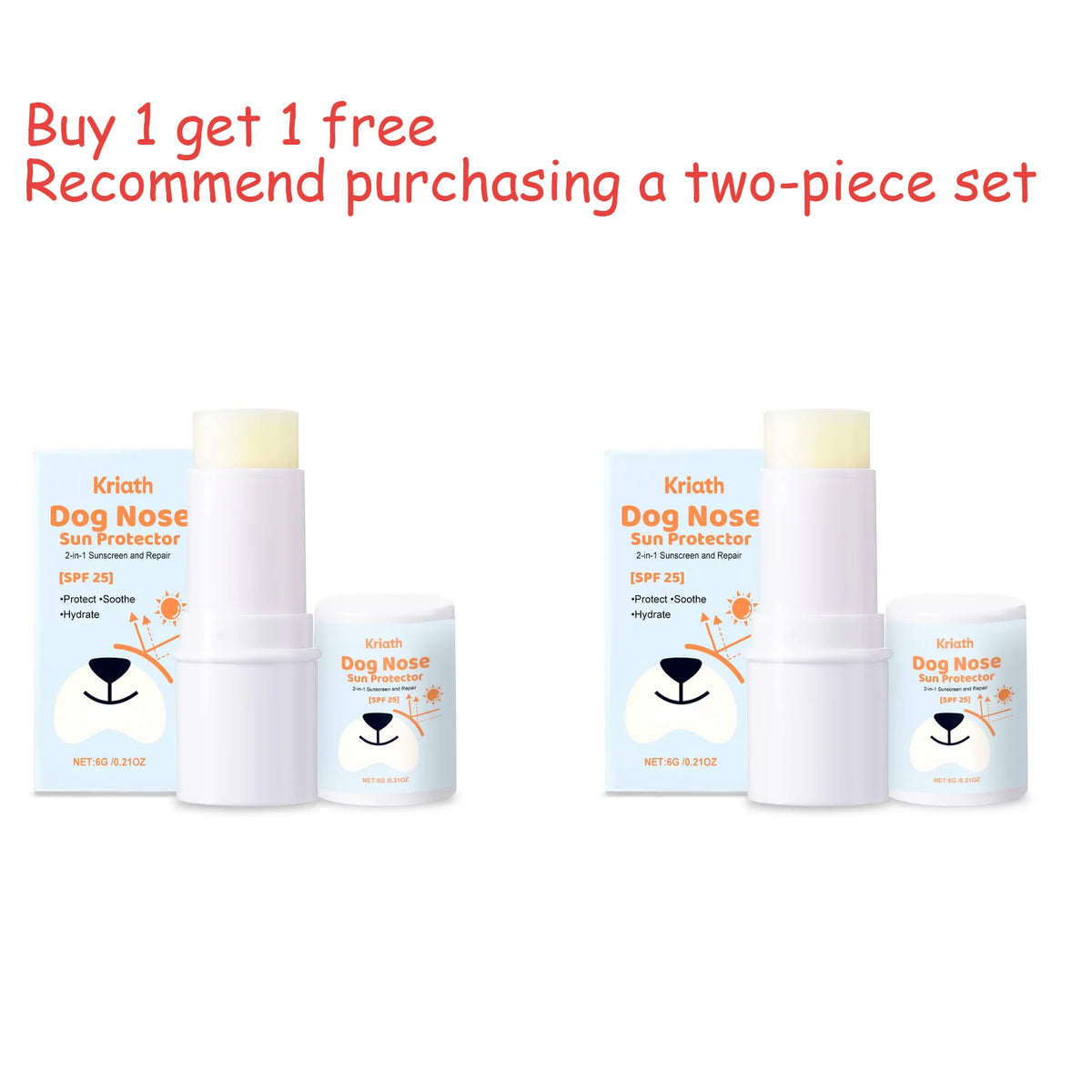 Kriath Dog Nose Protection Cream Gentle Care with Shea Butter & Vitamin E UV Shield for Pet Outdoor