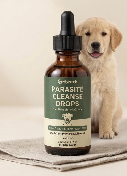 Gouttes anti parasites  Chien – Confort Digestif & Soutien Immunitaire | Formule Naturelle Arôme Canard