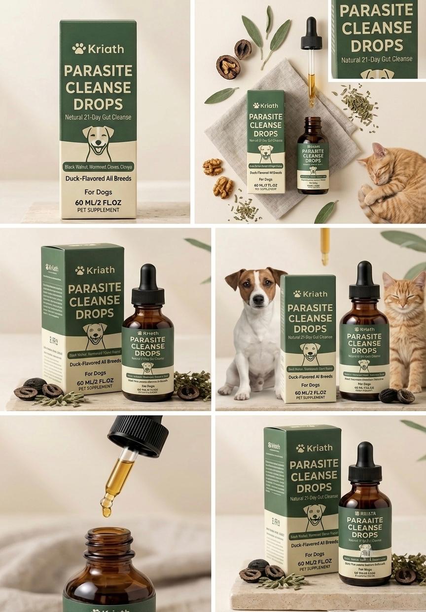 Gouttes anti parasites  Chien – Confort Digestif & Soutien Immunitaire | Formule Naturelle Arôme Canard