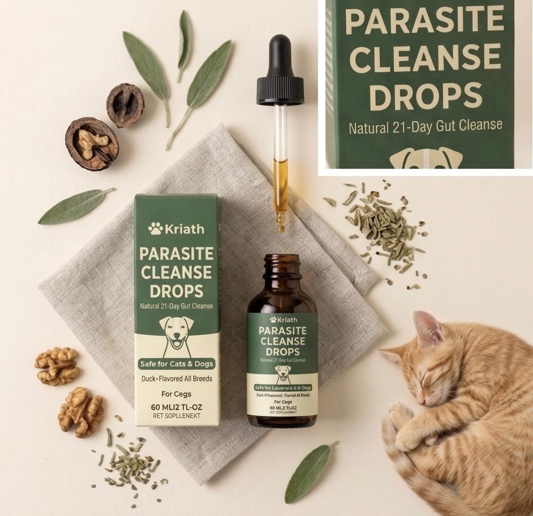 Gouttes anti parasites  Chien – Confort Digestif & Soutien Immunitaire | Formule Naturelle Arôme Canard