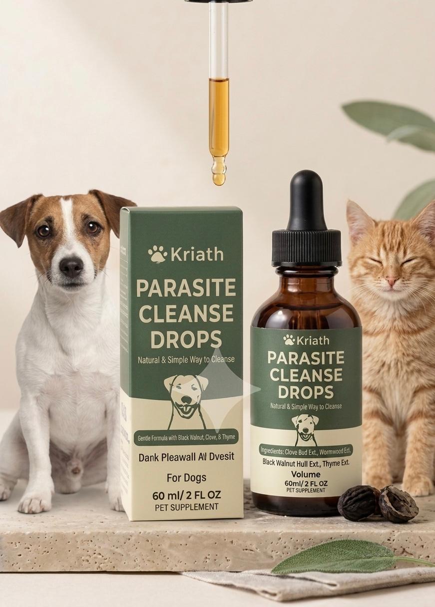 Gouttes anti parasites  Chien – Confort Digestif & Soutien Immunitaire | Formule Naturelle Arôme Canard