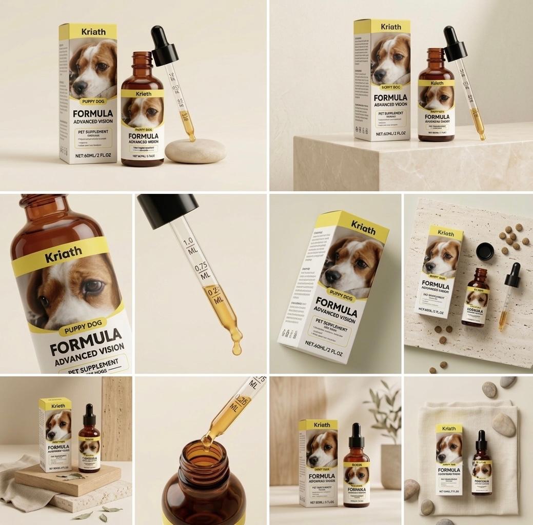 Vision & Yeux Chien – Gouttes Confort Oculaire | Soutien Vision & Immunité